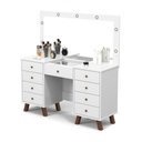 Ver imagem 6 de Penteadeira com Espelho e Leds Eloá Branca com Banqueta Patrimar