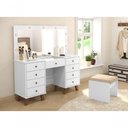 Ver imagem 1 de Penteadeira com Espelho e Leds Eloá Branca com Banqueta Patrimar