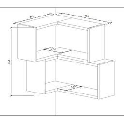 Nicho MDF de Canto Preto 50 x 46 x 36 - Mobes - 3 Nicho MDF de Canto Preto 50 x 46 x 36 - Mobes - 3