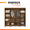 Ver imagem 6 de Guarda Roupas Casal 8 Portas 4 Gavetas Diplomata Moval Castanho / Baunilha