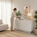 Ver imagem 1 de Buffet Aparador Atta 4 Portas Moderno 120cm Cor Branco