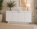 Ver imagem 4 de Buffet Aparador Atta 4 Portas Moderno 120cm Cor Branco