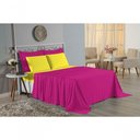 Ver imagem 4 de Jogo de Cama Casal Viúva Nobre 4 Peças Malha 100% Algodão - Pink / Amarelo
