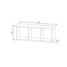 Nicho MDF Triplo Branco 60 x 23 x 15 cm - Mobes - 2