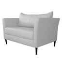 Ver imagem 6 de Conjunto Sofá 2 Lugares com Poltrona Pés Palito Lubbock Couro Branco