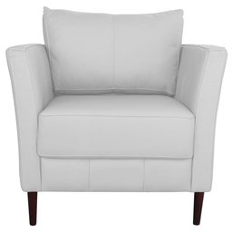 Conjunto Sofá 2 Lugares com Poltrona Pés Palito Lubbock Couro Branco - 5