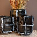 Ver imagem 2 de Vaso de Vidro Estilo Murano Fumê 21cm Od0167 Btc