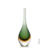 Gota Mini Alta Bicolor Verde com Âmbar Murano Cristais Cadoro - 1