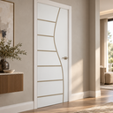 Ver imagem 3 de Porta Interna Frisada de Madeira Revestida em MDF:Branco