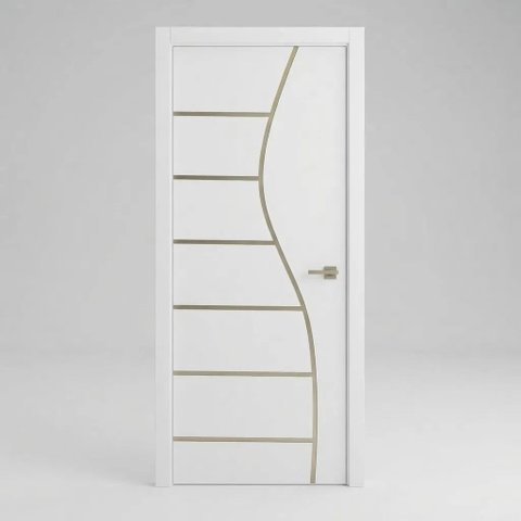 Porta Interna Frisada de Madeira Revestida em MDF:Branco