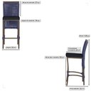 Ver imagem 2 de 2 Banqueta em Alumínio Roma Marrom Corda Náutica Tecido 12 Azul
