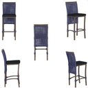 Ver imagem 5 de 2 Banqueta em Alumínio Roma Marrom Corda Náutica Tecido 12 Azul