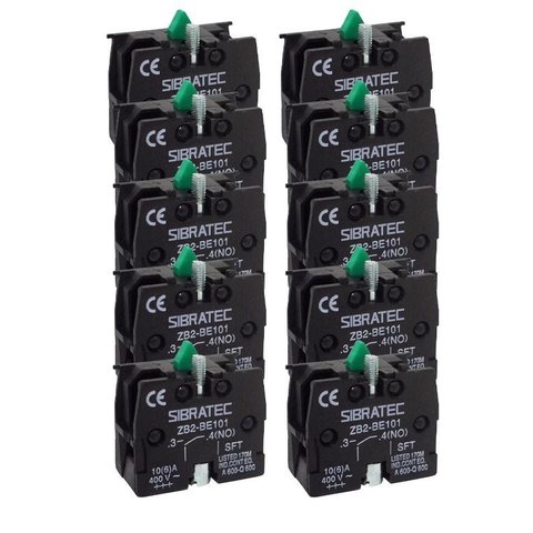 Kit 10 Bloco Contato Zb2 Be 101 1na Verde Sibratec
