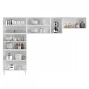 Ver imagem 2 de Cozinha De Aço Compacta Mirage New 11 Portas 6 Prateleiras com Vidro Branco/Preto - Telasul