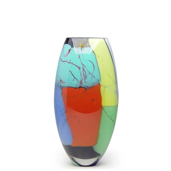 Vaso 50 MS Lascas Coloridas Murano Cristais Cadoro - 1