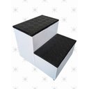 Ver imagem 2 de Escada Escadinha Auxiliar 2 Degraus Antiderrapante para Maca Estética e Beleza - Branco