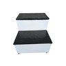 Escada Escadinha Auxiliar 2 Degraus Antiderrapante para Maca Estética e Beleza - Branco - 1