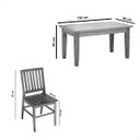 Ver imagem 3 de Conjunto Mesa de Jantar 1,5 m com 6 Cadeiras Madri Madeira Maciça