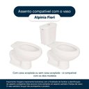 Ver imagem 4 de Assento Sanitário Laqueado Soft Close Alpinia Marfim (Bege) para vaso Fiori