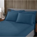 Ver imagem 1 de Jogo de Cama Buettner Queen Malha Liso 3 Peças Image Azul Marinho