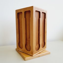 Porta Capsulas de Café Giratório de Bambu 22 cm - 2