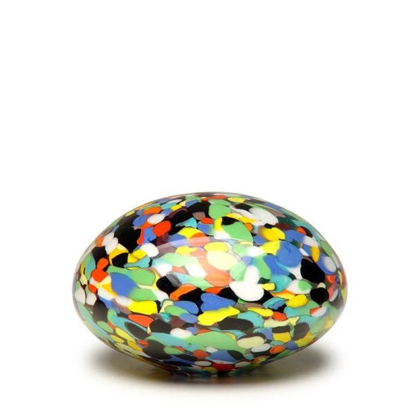 Peso Multicor Grande Achatado Colorido Murano Cristais Cadoro - 1
