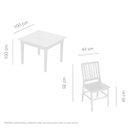 Ver imagem 5 de Conjunto Mesa de Jantar 1 m COM4 Cadeiras Madri Madeira Maciça