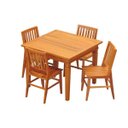 Ver imagem 1 de Conjunto Mesa de Jantar 1 X 1 M 4 Cadeiras Madri Madeira Demolição Natural