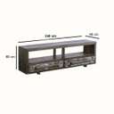 Ver imagem 3 de Rack Aparador 2,4 m com 2 Gavetas Madeira Maciça