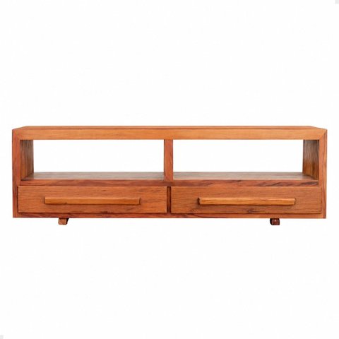 Rack Aparador 2,4 m com 2 Gavetas Madeira Maciça