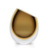 Vaso 96 MS Bicolor Fumê com Âmbar Murano Cristais Cadoro - 1