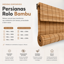 Ver imagem 7 de Kit Persiana Pronta Rolô Bambu 240LARG X 230ALT Natural (2 Pçs)