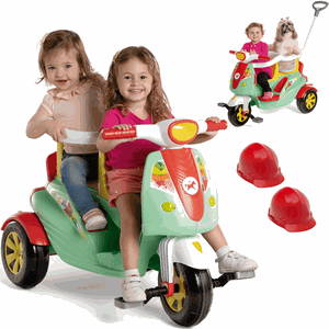 Carrinho Duo Color 2 Lugares de Passeio e Pedal Moto Calesita