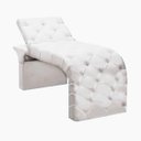 Ver imagem 1 de Maca Estofada Estética Cílios Regulável Spa Suede Eloísa:branco