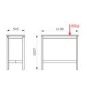 Ver imagem 3 de Mesa Bancada Aparador Bistrô Imperial Móveis Mpo