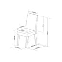 Ver imagem 3 de Conjunto Mesa Jantar Viero Miss com 4 Cadeiras Milao Mel / Off White Linho Bronze