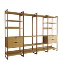 Ver imagem 2 de Closet Industrial Casal Completo Loft Canela 4 Módulos Cabideiro com Gavetas Base Cobre