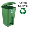 Lixeira Cesto Pedal 30l Coleta Seletiva Reciclagem Verde - 4