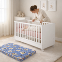 Ver imagem 2 de Kit Berço Infantil Branco com Colchão Ortobom- Qmovi