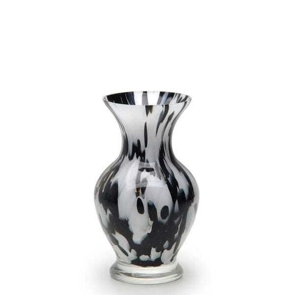 Vasinho 78 Multicor Preto e Branco Murano Cristais Cadoro - 1