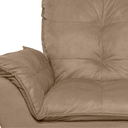 Ver imagem 7 de Kit Namoradeira Reforçada + 2 Poltronas Opala Marrom Capuccino Suede Decorativas Sala