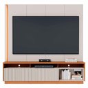 Ver imagem 5 de Estante Painel Tv 75 Pol com Led 200cm Mafra Freijó-off White C05 Mpozenato