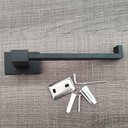 Ver imagem 6 de Conjunto Suporte Porta Toalha para Banho e Papeleira Porta Papel Higiênico de Parede Eco Preto