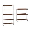 Ver imagem 1 de Kit Industrial Estante Guaecá 180x95 e Aparador Industrial 3 Prateleiras Córdoba 100x95 Branco/imbui