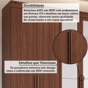 Ver imagem 5 de Guarda-Roupa Casal 6 Portas com Pés e Espelhos 234cm 100% MDF Boston Espresso Móveis Marrom/Jequitiba