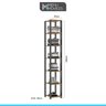 Guarda Roupa Casal Closet Aberto 6 Peças Estilo Industrial Bacco MDP Carvalho Cinza - MENU - 3
