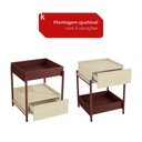 Ver imagem 7 de Mesa de Cabeceira 1 Gaveta Sync Hibisco/Oasis Kappesberg