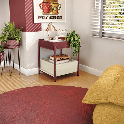 Mesa de Cabeceira 1 Gaveta Sync Hibisco/Oasis Kappesberg