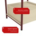 Ver imagem 5 de Mesa de Cabeceira 1 Gaveta Sync Hibisco/Oasis Kappesberg