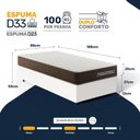 Ver imagem 3 de Cama Box Solteiro com Colchão de Espuma D33 Double Comfort 88x188x59cm
